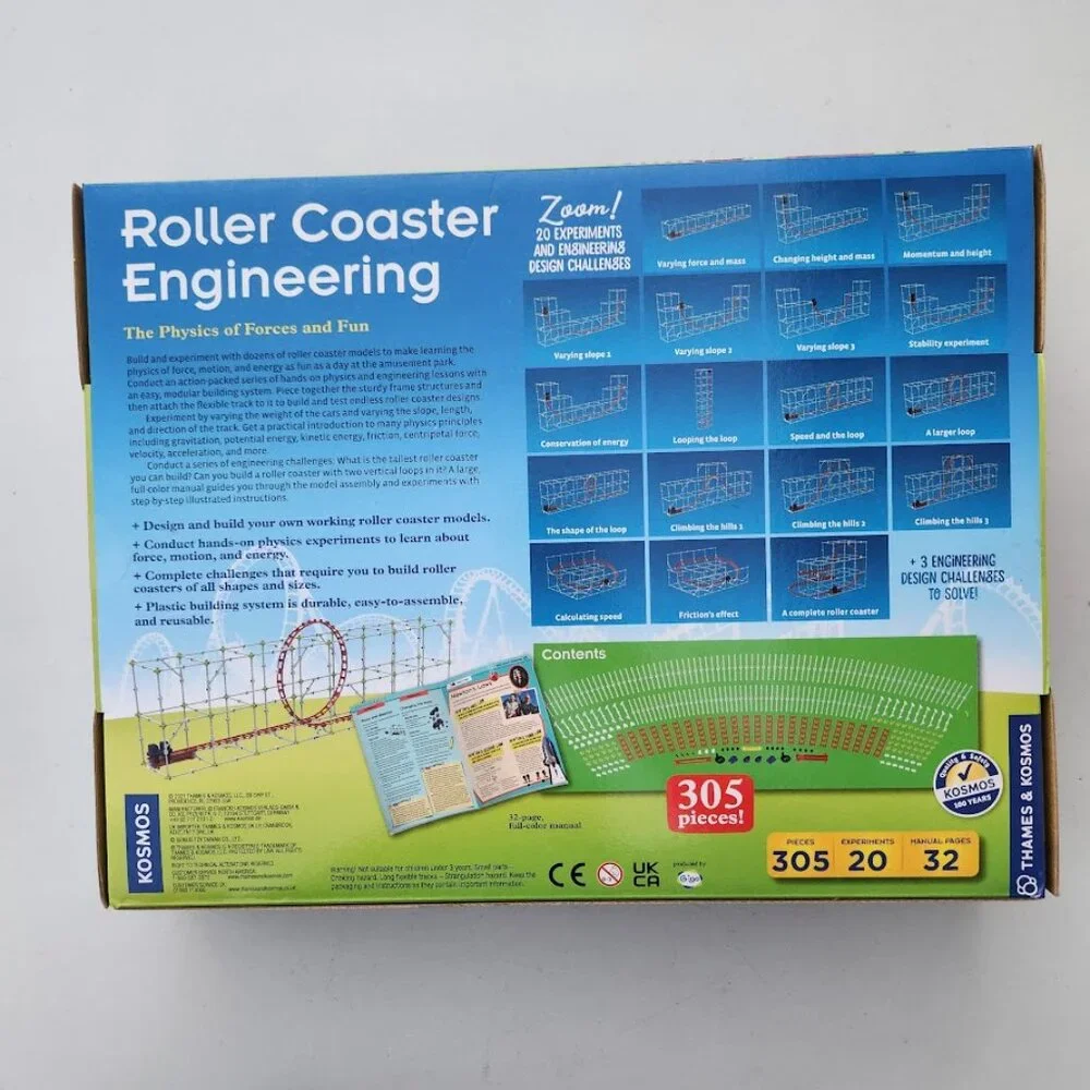 New Thames & Kosmos Roller Coaster Engineering STEM Kit Toy Set Physics Forces M